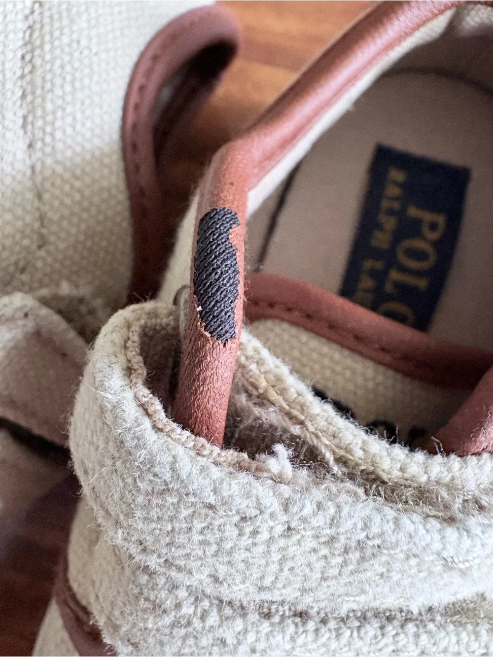 Ralph Lauren Polo Toddler Boys Khaki Canvas Double Velcro Shoes Size 5